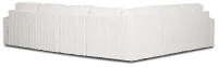 Teddy White Fabric Medium Two-arm Sectional