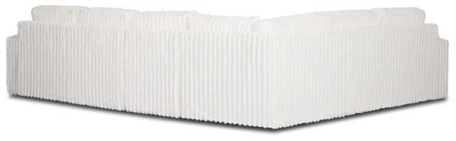 Teddy White Fabric Medium Two-arm Sectional