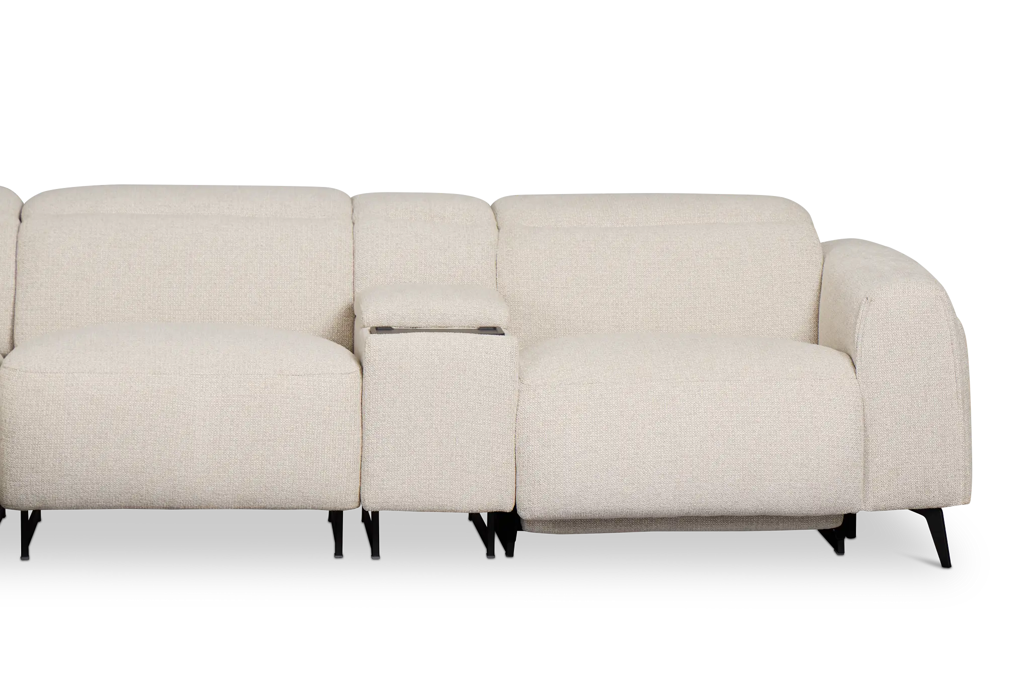 Reyna Light Beige Fabric Medium Dual Power 2-arm Reclining Sectional Reyna Light Beige Fabric Medium Dual Power 2-arm Reclining Sectional