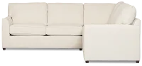 Tate Light Beige Fabric Medium Left Chaise Memory Foam Sleeper Sectional