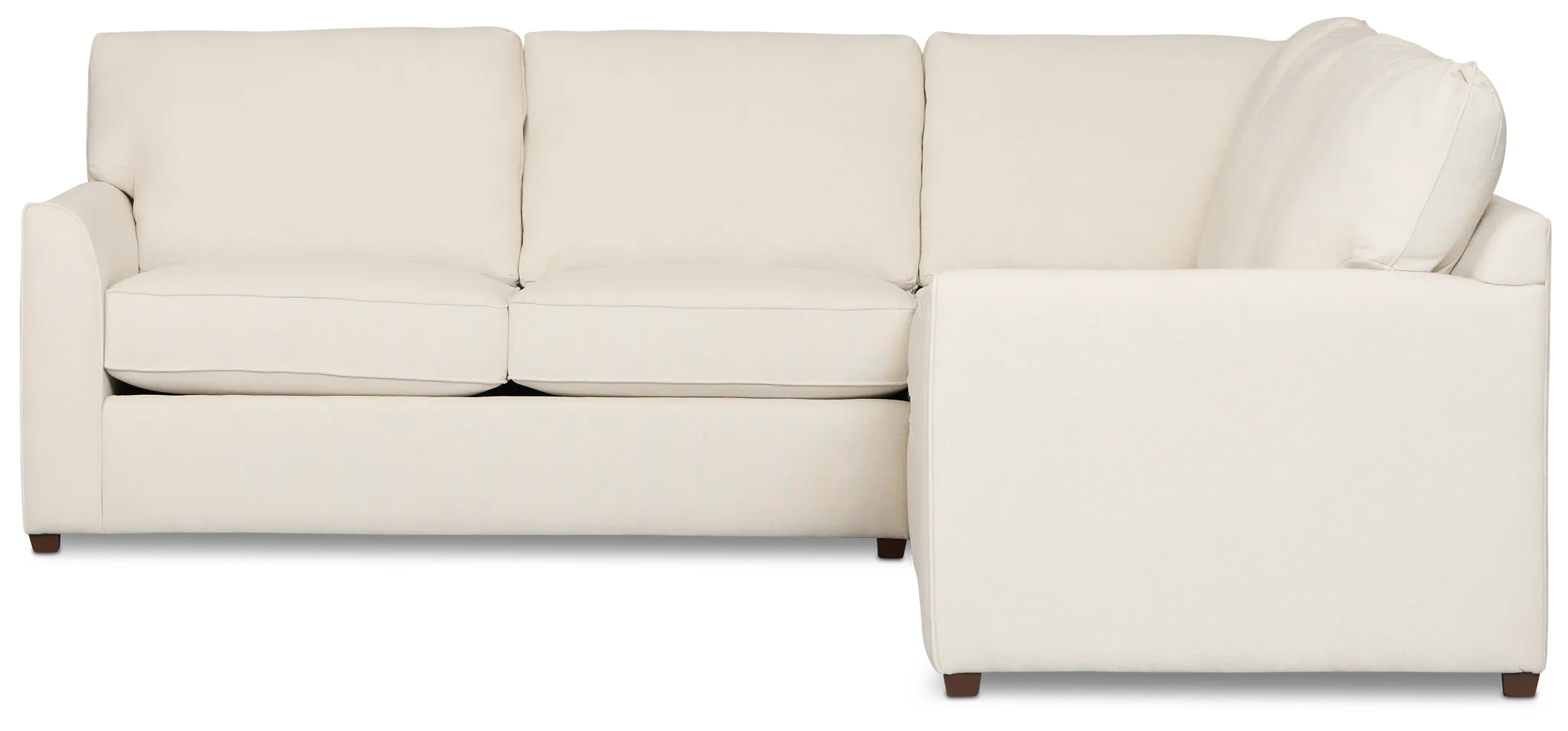 Tate Light Beige Fabric Medium Left Chaise Memory Foam Sleeper Sectional