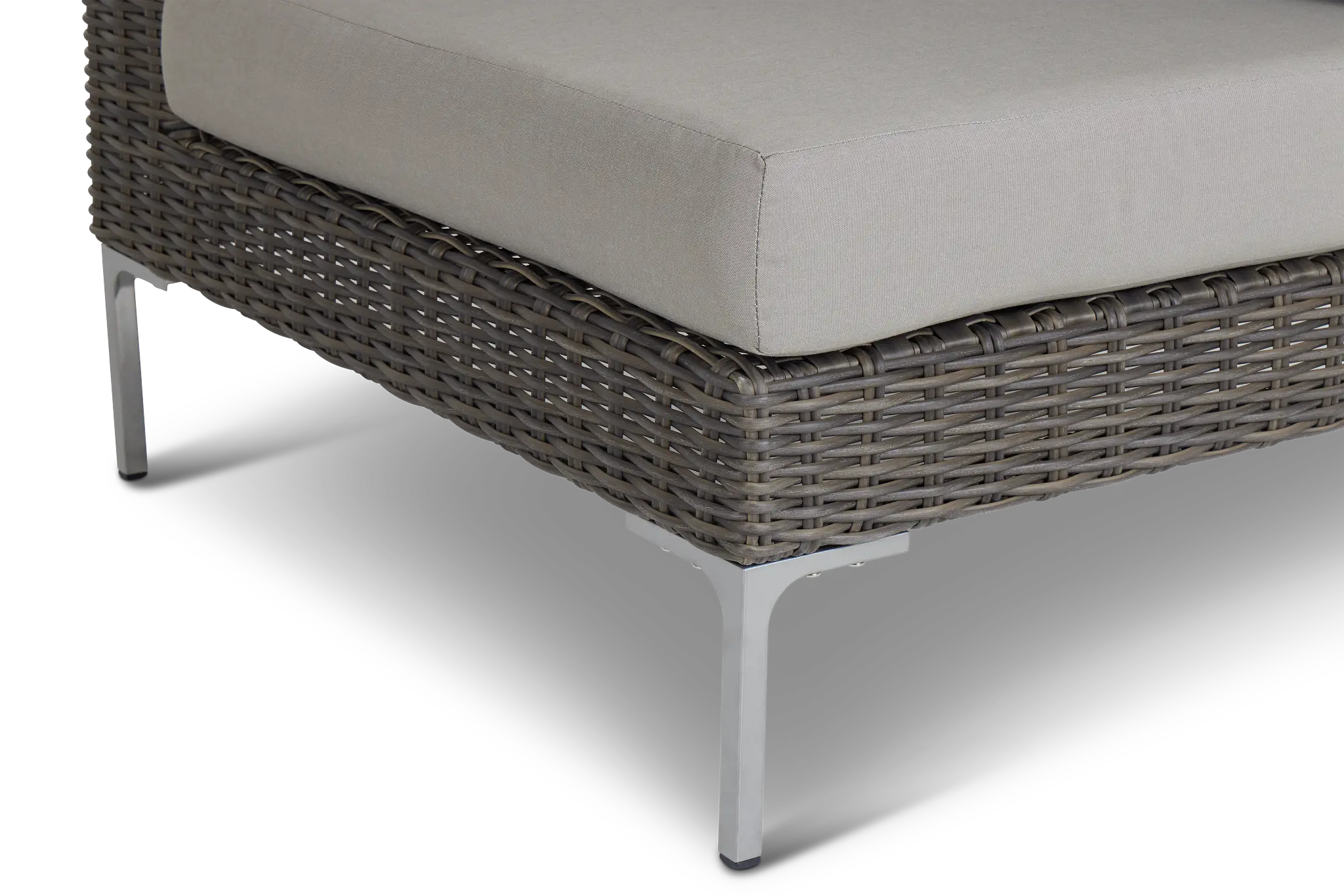 Tulum Gray Woven Corner Chair W/ Cushion Tulum Gray Woven Corner Chair W/ Cushion