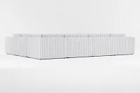 Destin Sea Lane Dark Blue Fabric 8-piece Modular Sectional