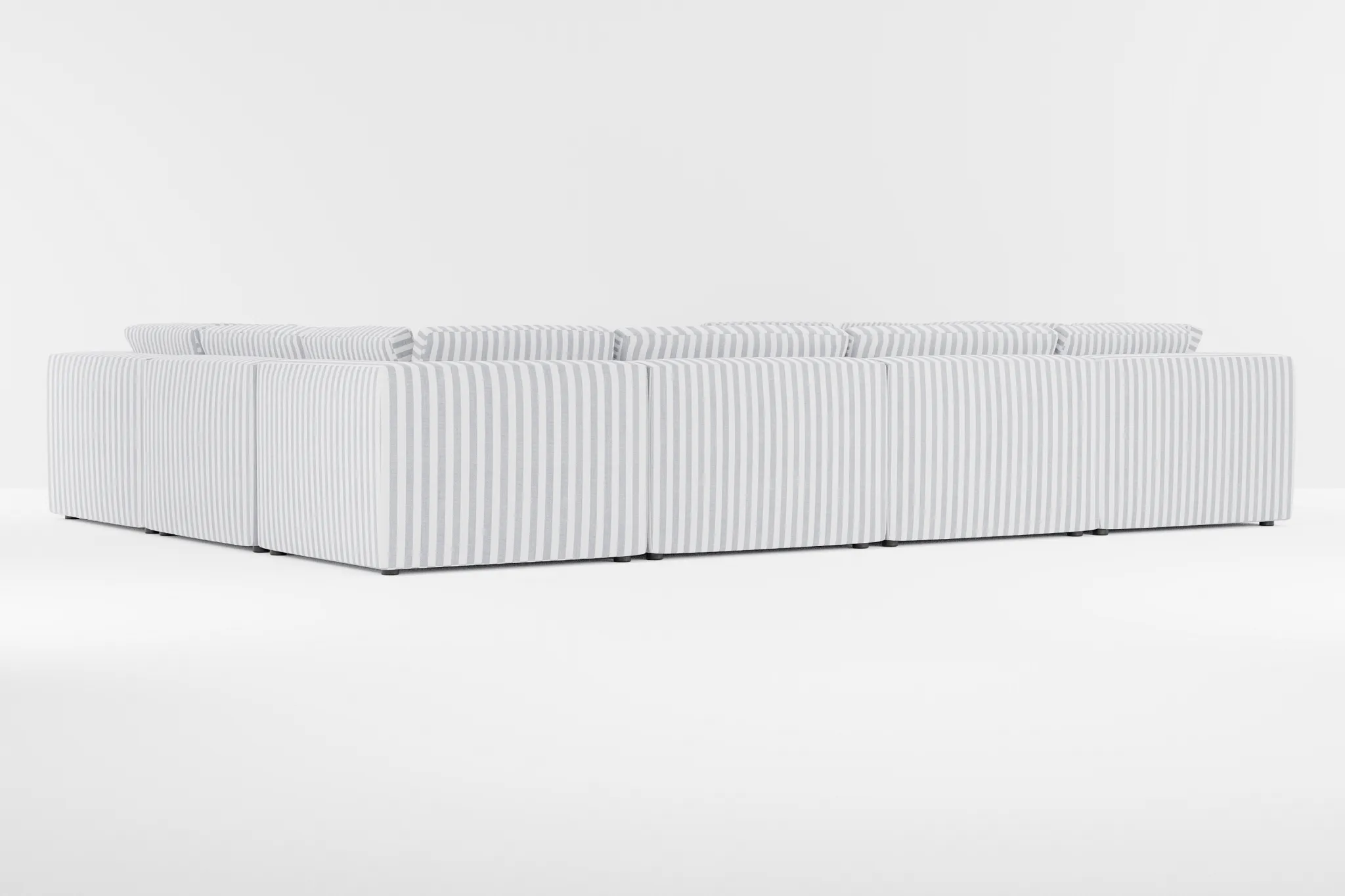 Destin Sea Lane Dark Blue Fabric 8-piece Modular Sectional