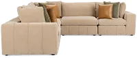 Cruz Light Beige Fabric 5-piece Modular Sectional