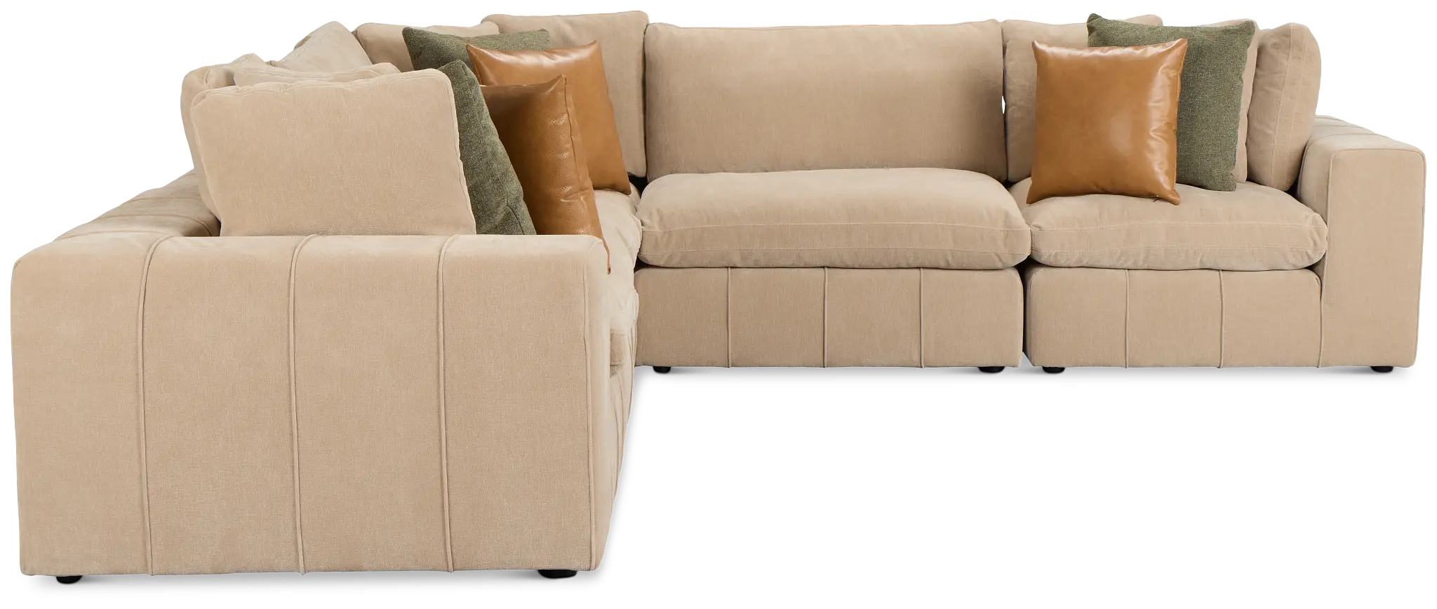 Cruz Light Beige Fabric 5-piece Modular Sectional Cruz Light Beige Fabric 5-piece Modular Sectional