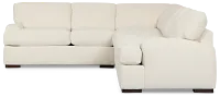Alpha White Fabric Medium Two-arm Sectional