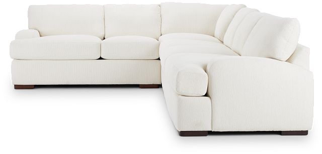 Alpha White Fabric Medium Two-arm Sectional (3)