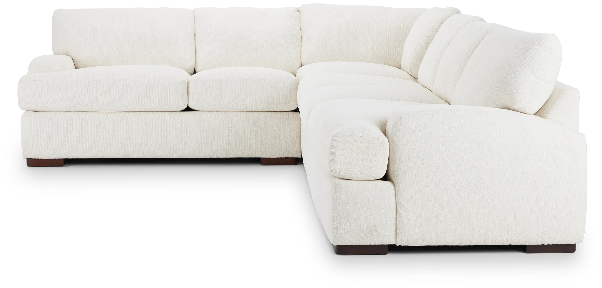 Alpha White Fabric Medium Two-arm Sectional