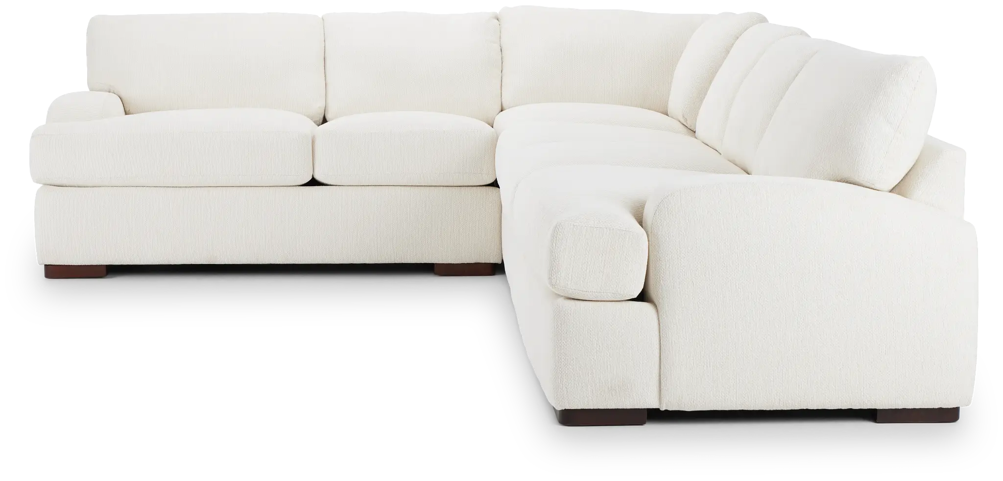 Alpha White Fabric Medium Two-arm Sectional Alpha White Fabric Medium Two-arm Sectional