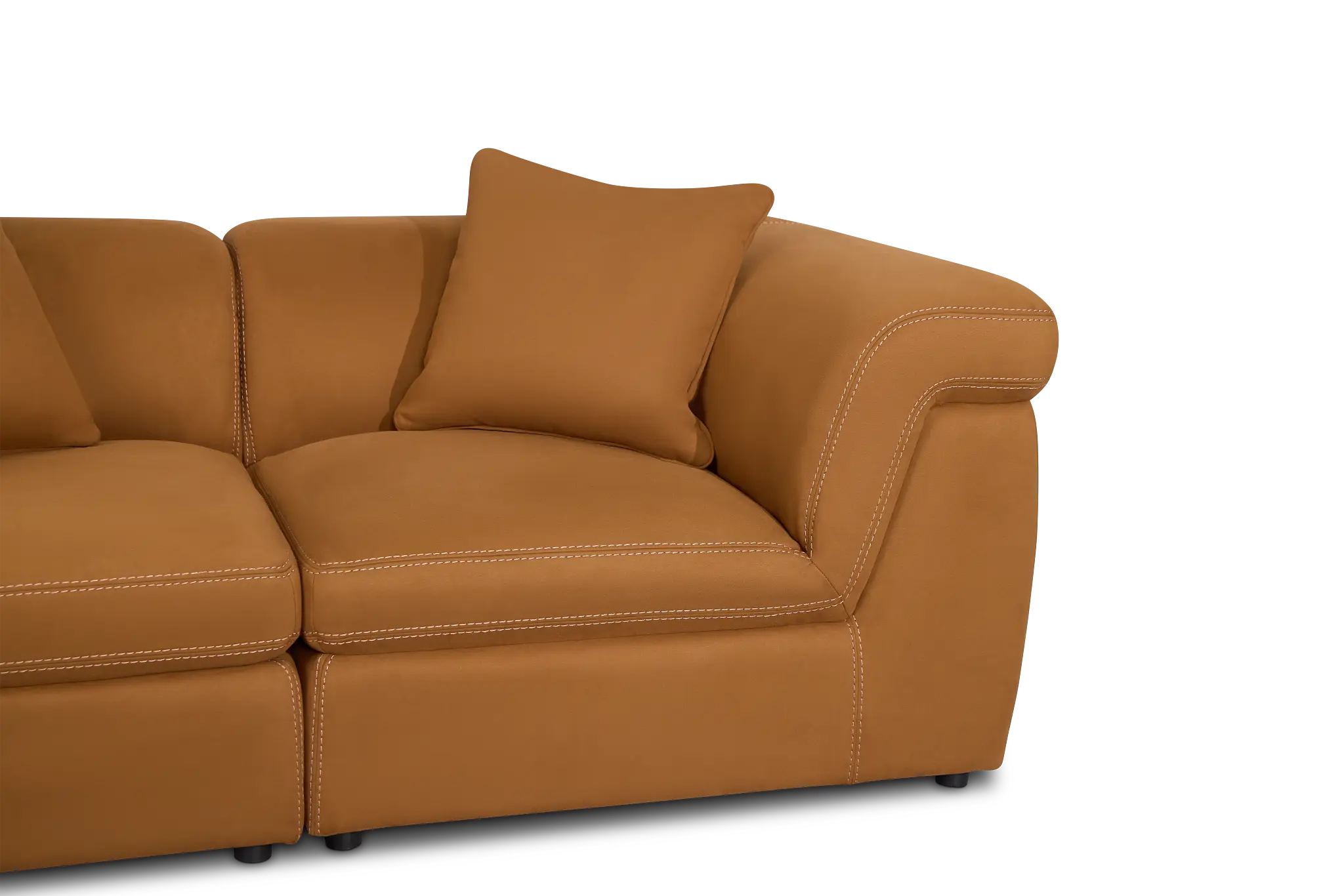 Aria Medium Brown Micro Immersive 2-piece Modular Sofa Aria Medium Brown Micro Immersive 2-piece Modular Sofa