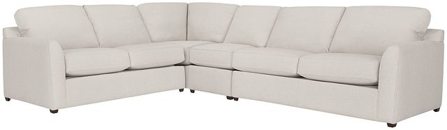 Asheville Light Taupe Fabric Large Two-arm Sectional (0)