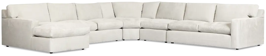 Hudson Gray Fabric Large Left Chaise Wedge Sectional Hudson Gray Fabric Large Left Chaise Wedge Sectional