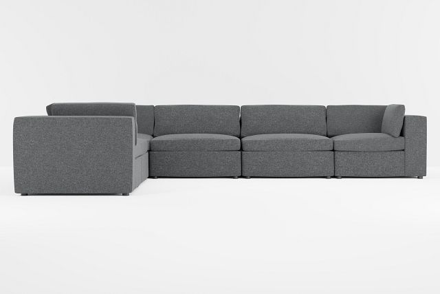 Destin Delray Dark Gray Fabric Sectional