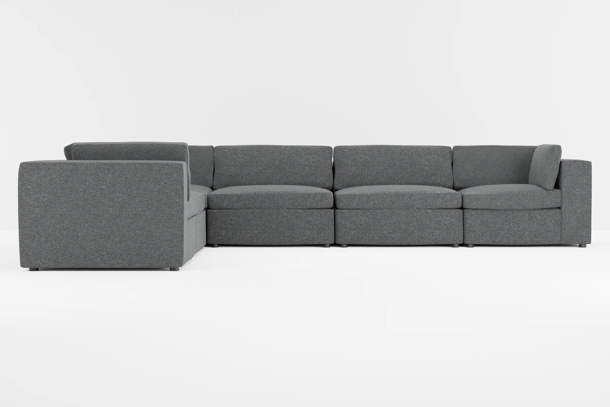 Destin Delray Dark Gray Fabric Sectional Destin Delray Dark Gray Fabric Sectional
