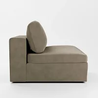 Destin Joya Beige Velvet Swivel Chair