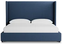 Captiva Revenue Dark Blue 60" Upholstered Shelter Bed