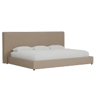 Grayton Merino Brown 54" Upholstered Platform Bed