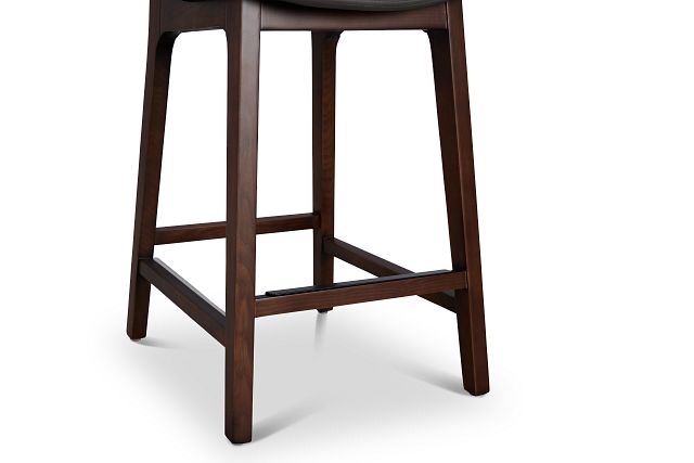 Hamilton Dark Gray Micro 24" Upholstered Barstool