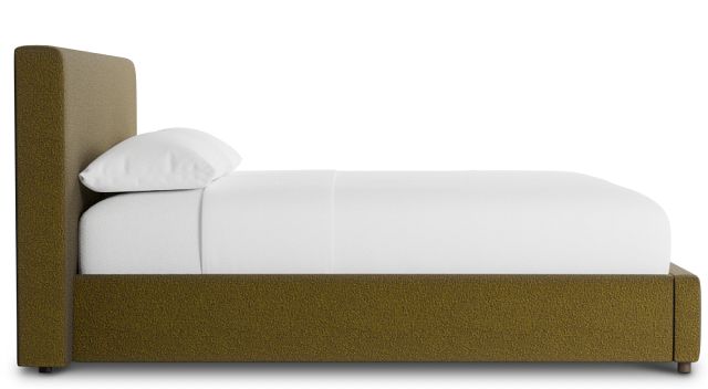 Grayton Elite Dark Green 44" Upholstered Platform Bed