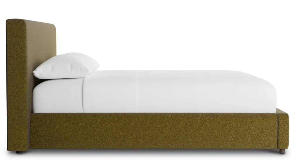 Grayton Elite Dark Green 44" Upholstered Platform Bed