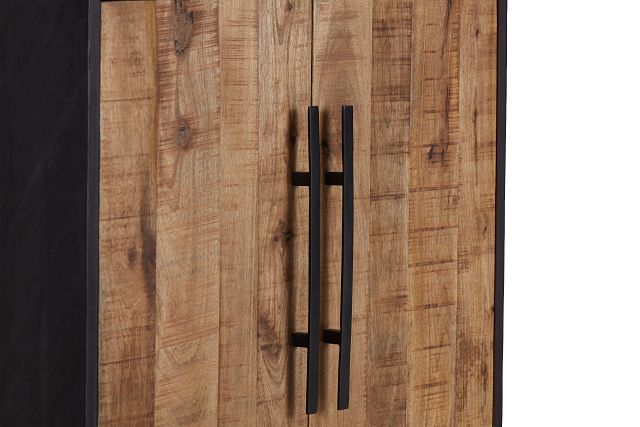 Dax Black Wood Two-door Cabinet