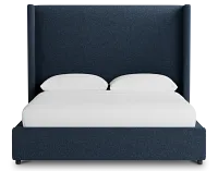 Captiva Elite Dark Blue 60" Upholstered Shelter Bed