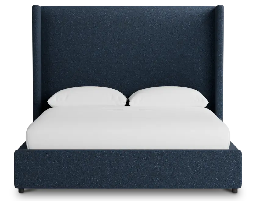 Captiva Elite Dark Blue 60" Upholstered Shelter Bed Captiva Elite Dark Blue 60" Upholstered Shelter Bed