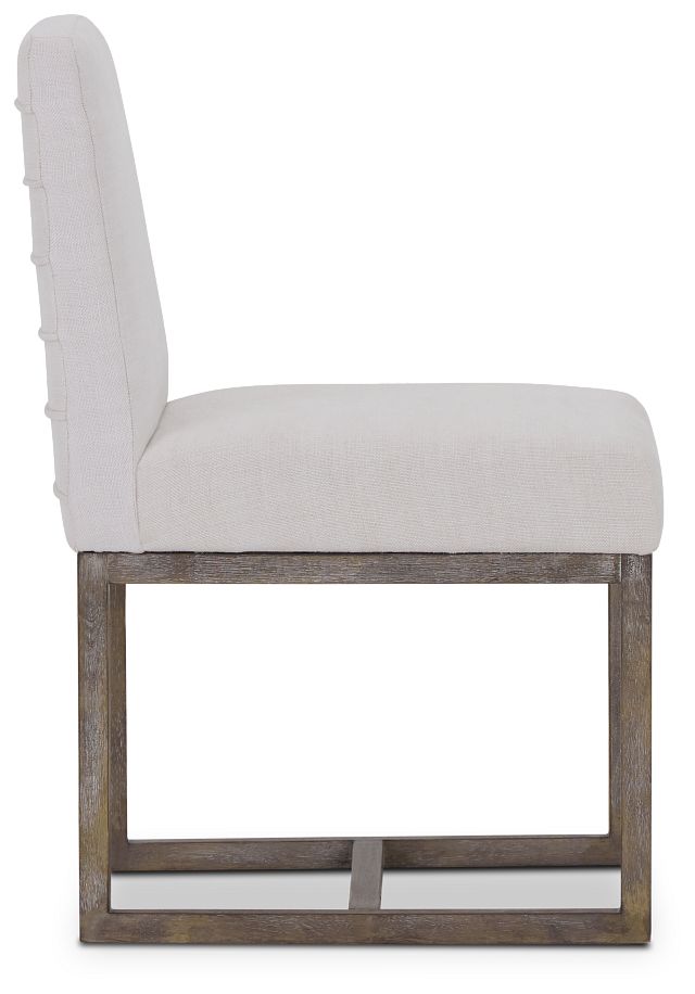 Berlin White Upholstered Side Chair (2)