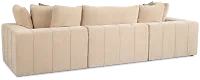 Cruz Light Beige Fabric 3-piece Modular Sofa