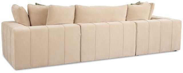 Cruz Light Beige Fabric 3-piece Modular Sofa