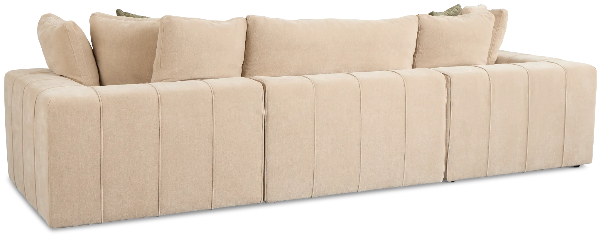 Cruz Light Beige Fabric 3-piece Modular Sofa