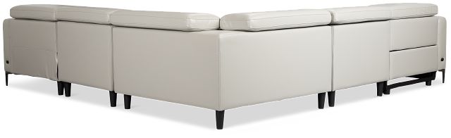 Ava Light Gray Micro Small Right Chaise Power Reclining Sectional