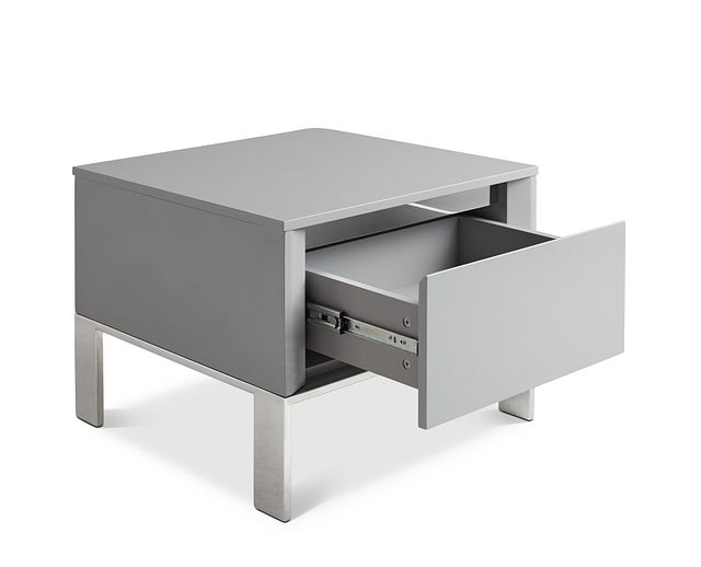 Vancouver Gray Square End Table