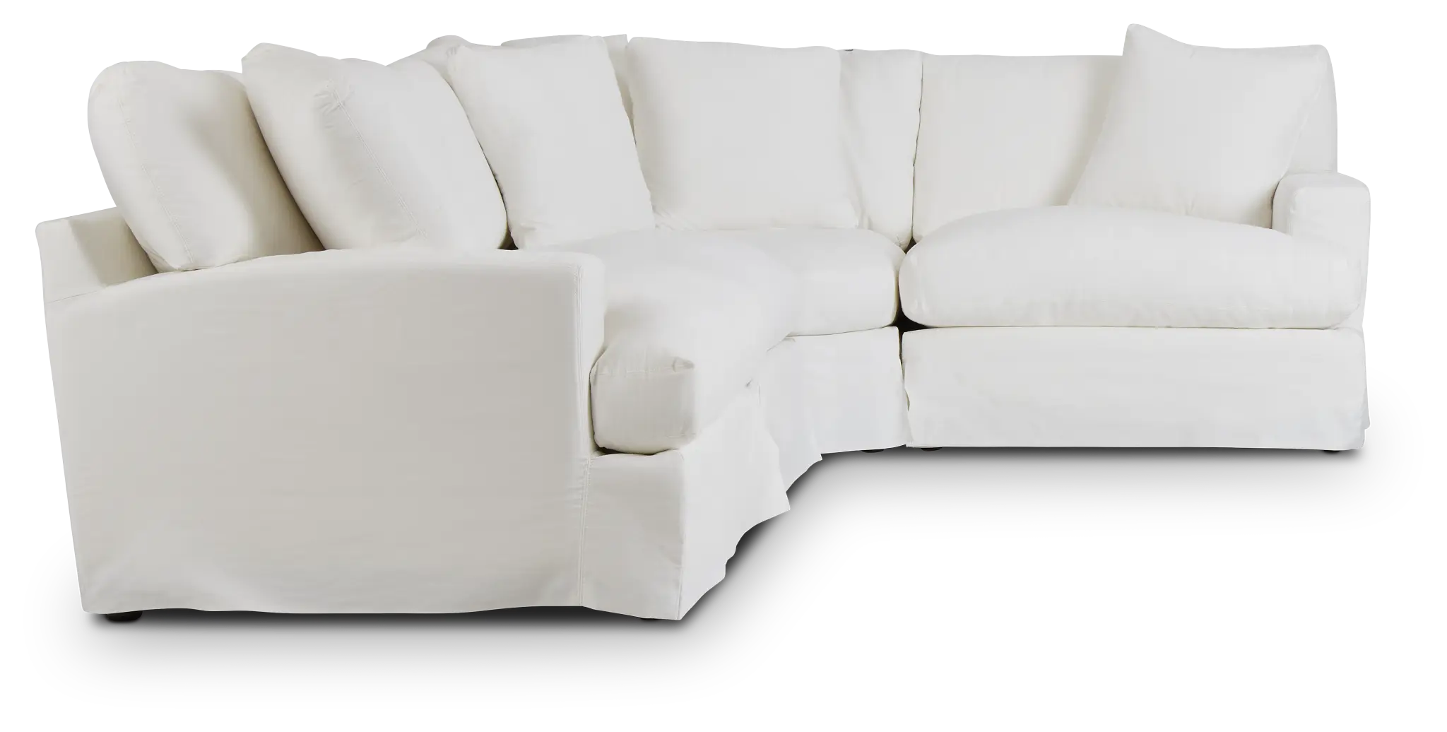 Delilah White Fabric Large Two-arm Sectional Delilah White Fabric Large Two-arm Sectional