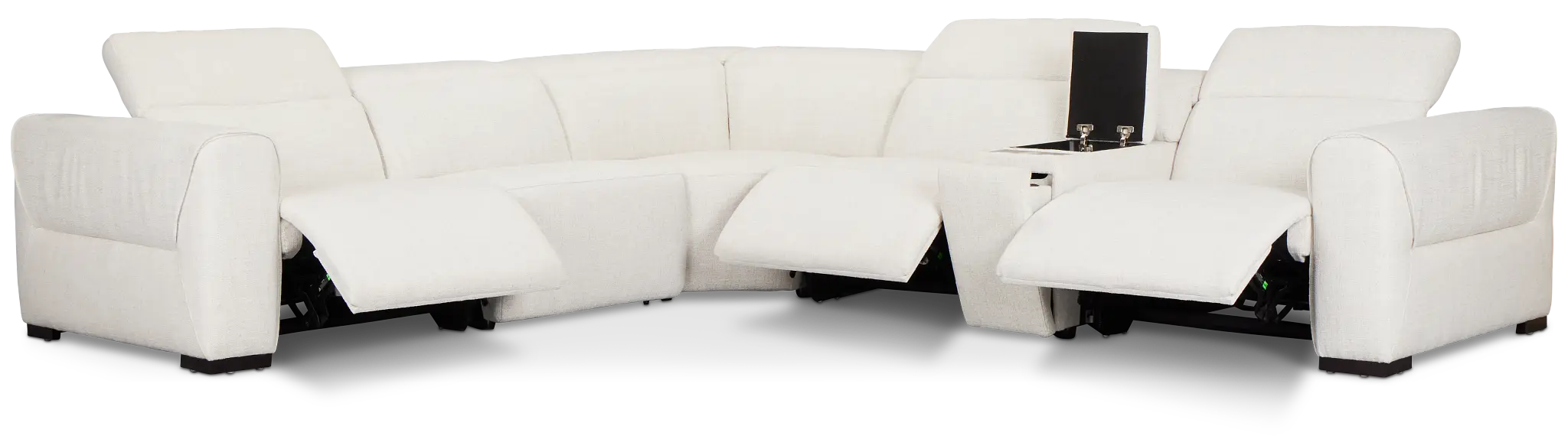 Ellis Light Beige Fabric Medium Triple Power 2-arm Sectional Ellis Light Beige Fabric Medium Triple Power 2-arm Sectional