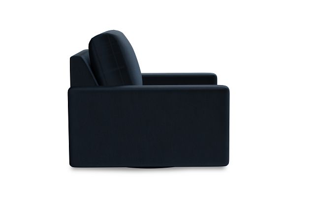 Edgewater Joya Dark Blue Swivel Chair (2)
