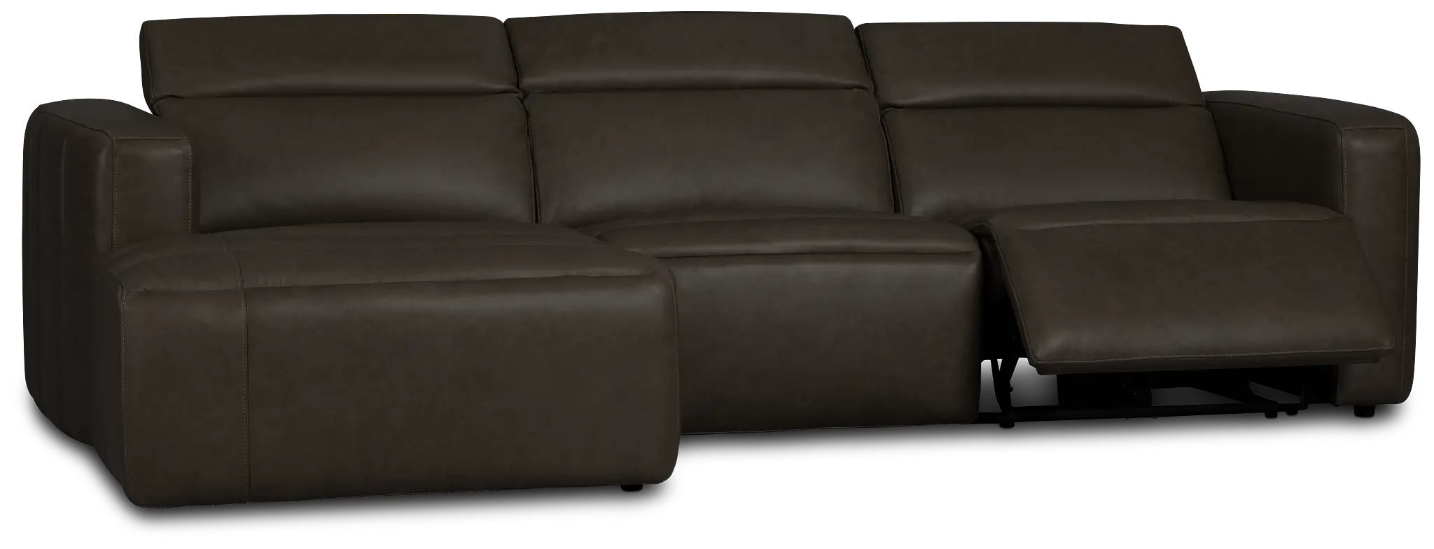 Jace Dark Gray Lthr/vinyl Left Chaise Power Reclining Sectional Jace Dark Gray Lthr/vinyl Left Chaise Power Reclining Sectional