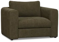 Alma Dark Green Fabric Chair