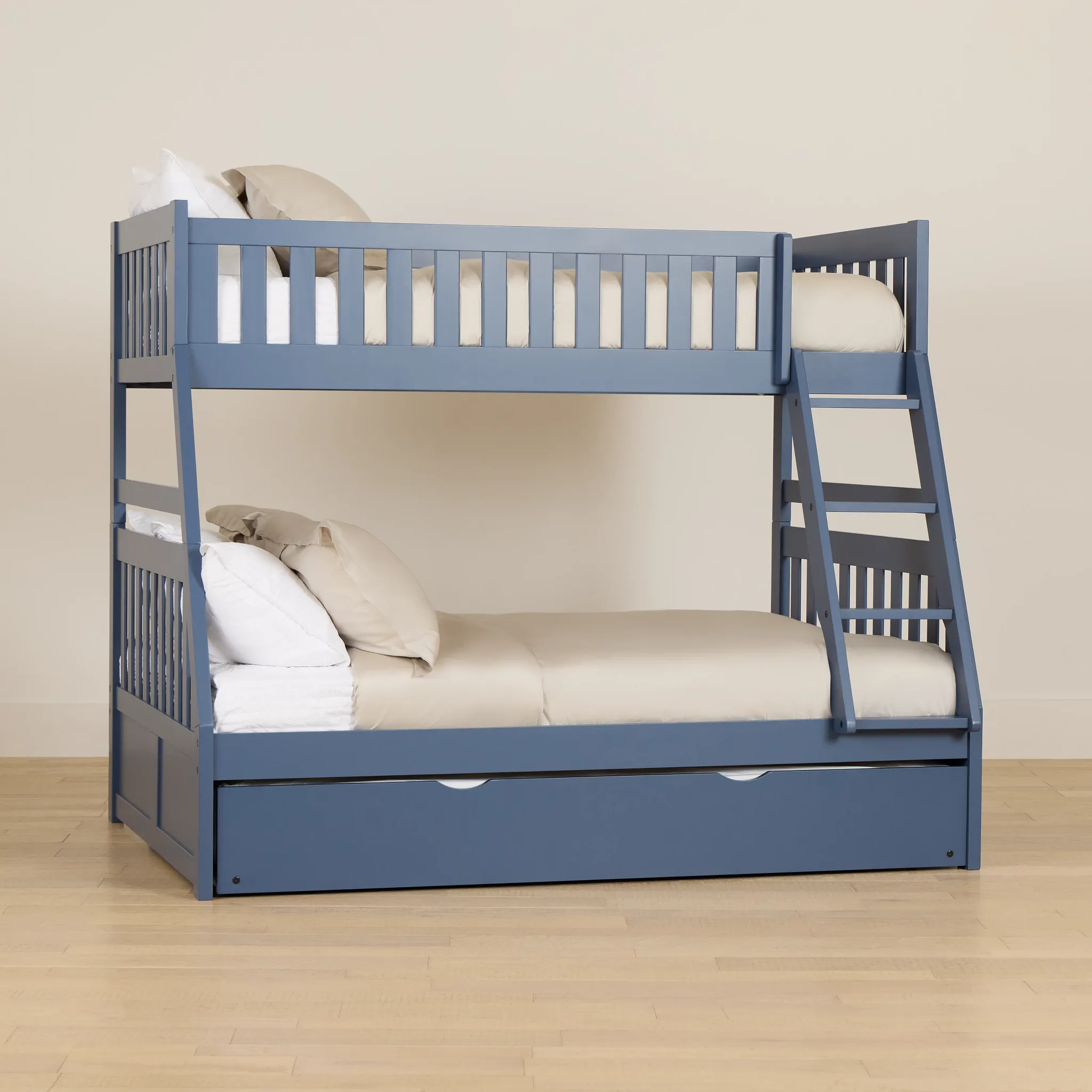 Charleston Dark Blue Trundle Bunk Bed