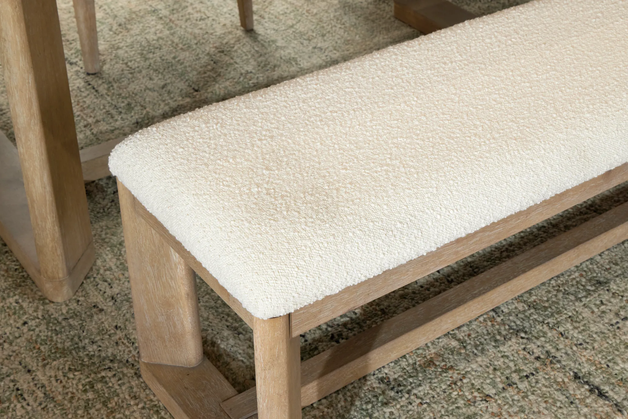 Alton Light Tone Upholstered Dining Bench