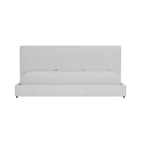 Grayton Peyton White 54" Upholstered Platform Bed