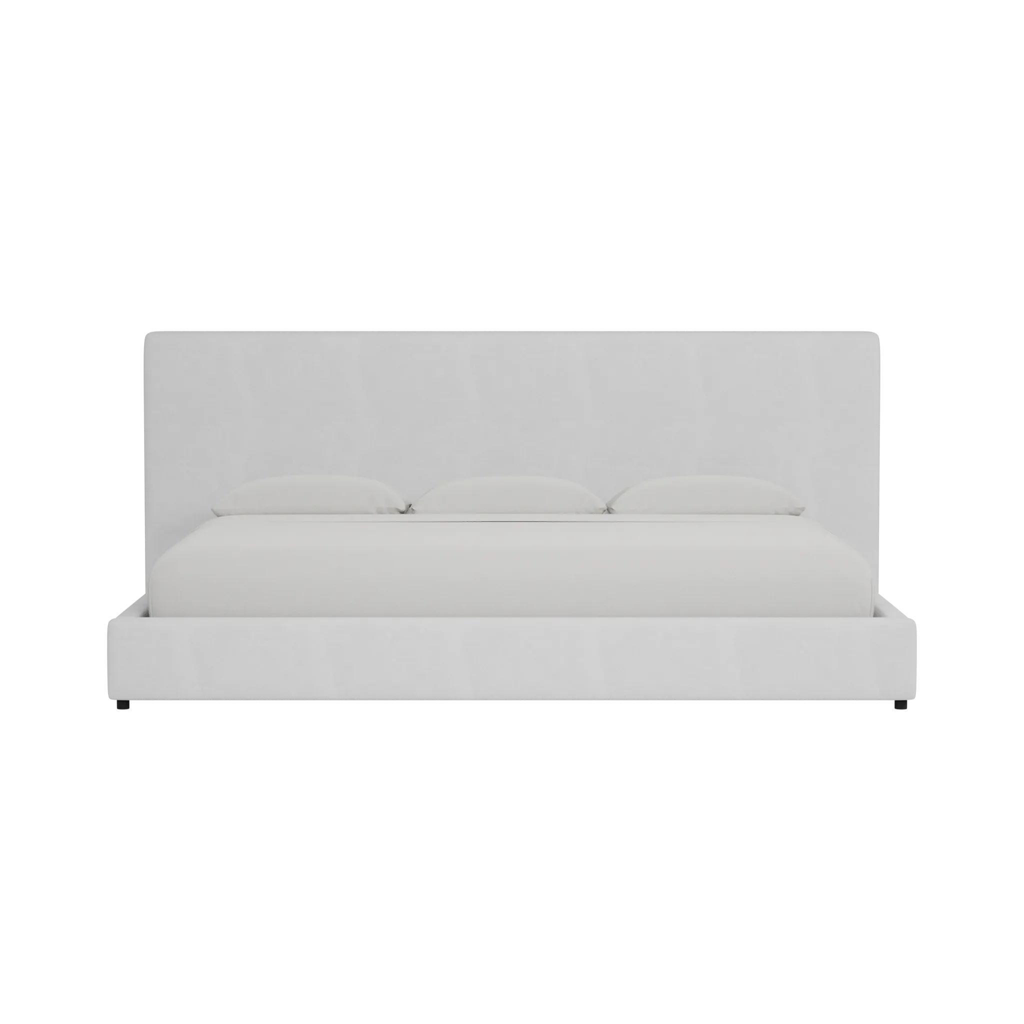 Grayton Peyton White 54" Upholstered Platform Bed