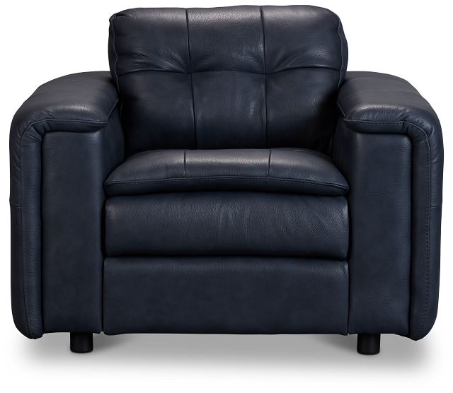 Rowan Navy Leather Chair