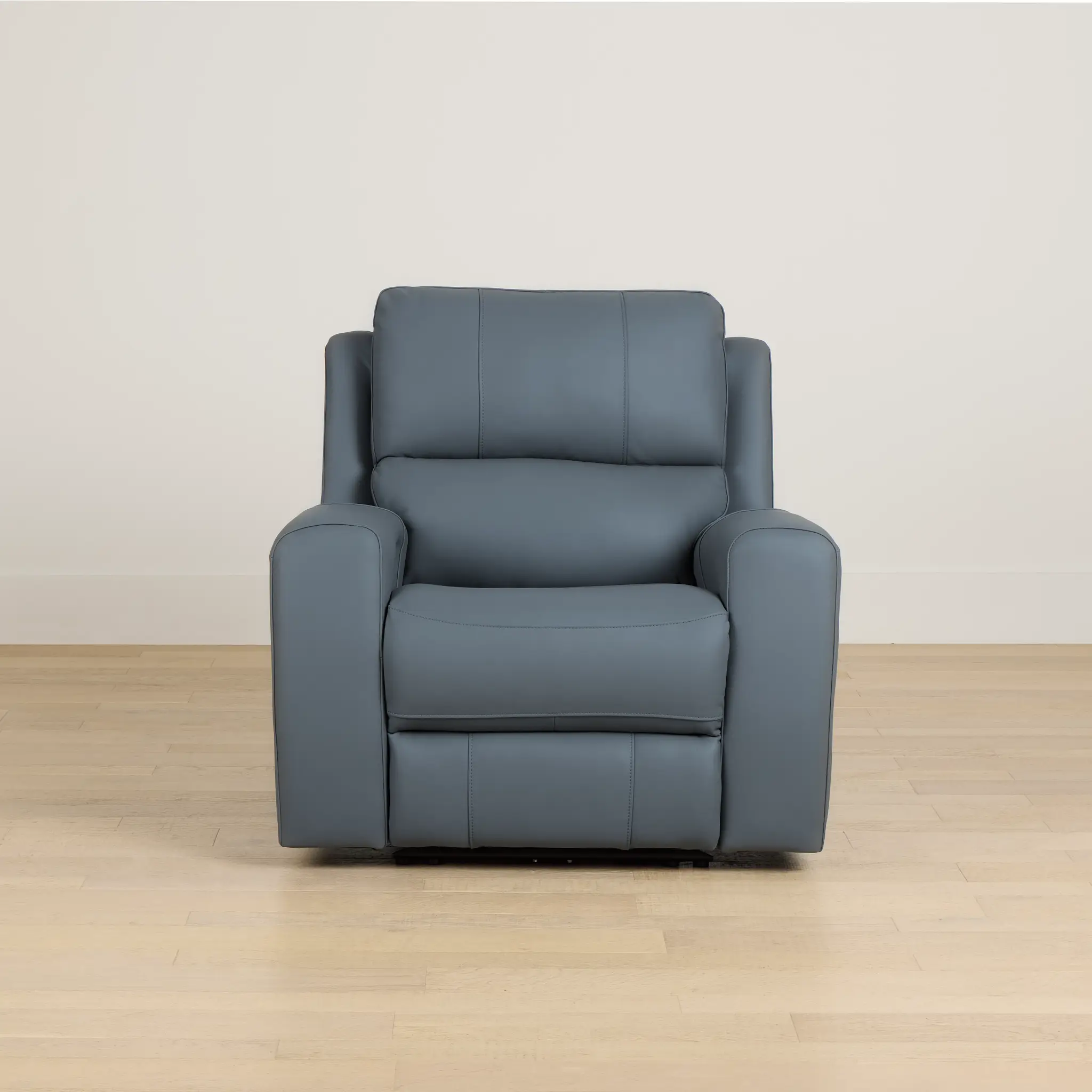 Summit Blue Lthr/vinyl Power Recliner With Power Headrest Summit Blue Lthr/vinyl Power Recliner With Power Headrest