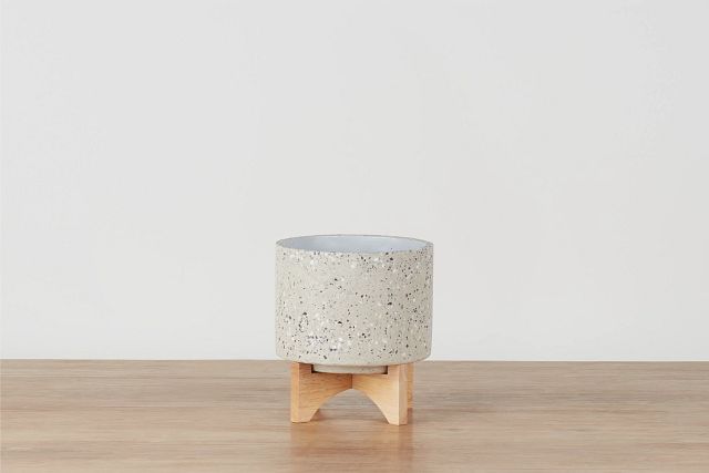 Tasi Light Beige Small Planter