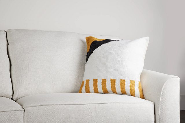 Kash White 20" Accent Pillow