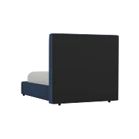 Grayton Revenue Dark Blue 54" Upholstered Platform Bed