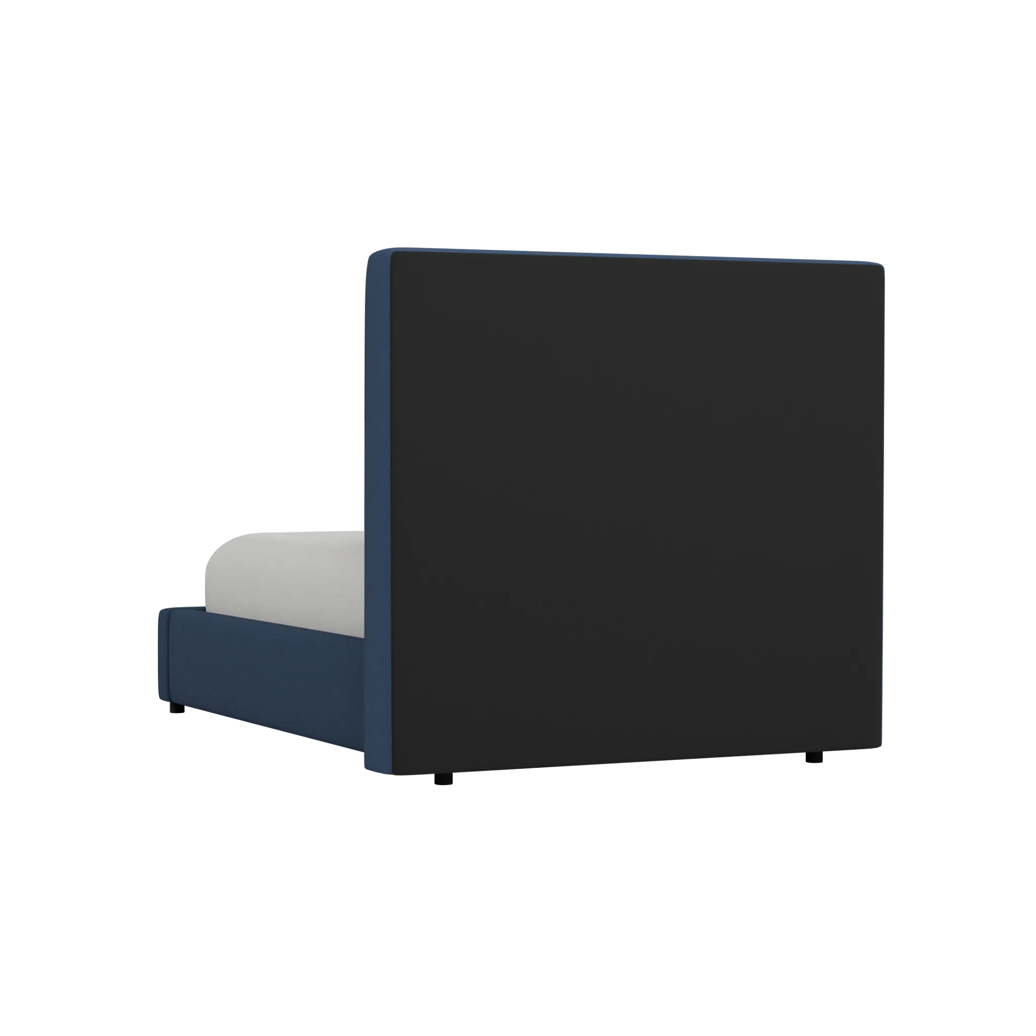 Grayton Revenue Dark Blue 54" Upholstered Platform Bed