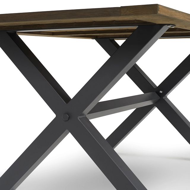 Canyon Dark Brown Gray 72" Rectangular Table & Mixed Chairs (3)